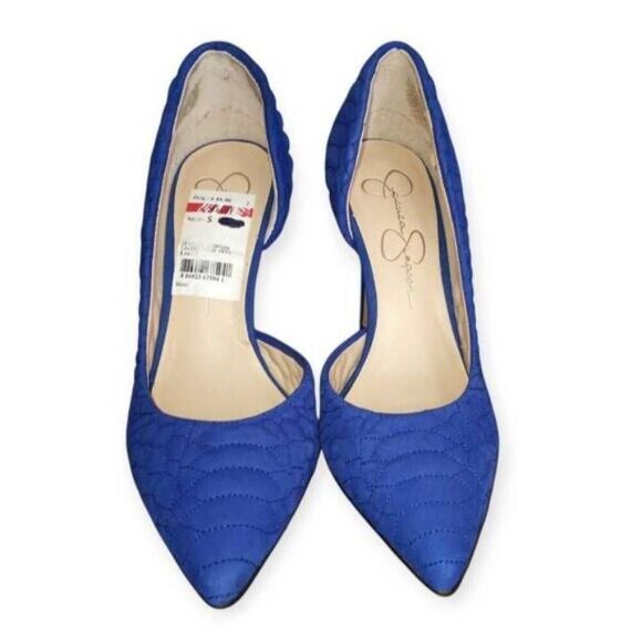 JESSICA SIMPSON COBALT BLUE CALDAS PUMPS SZ.7 EUC. - Picture 2 of 9